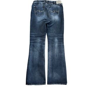 Silver Suki High Rise Slim Bootcut Jeans W32 L33 Medium Wash Stretch